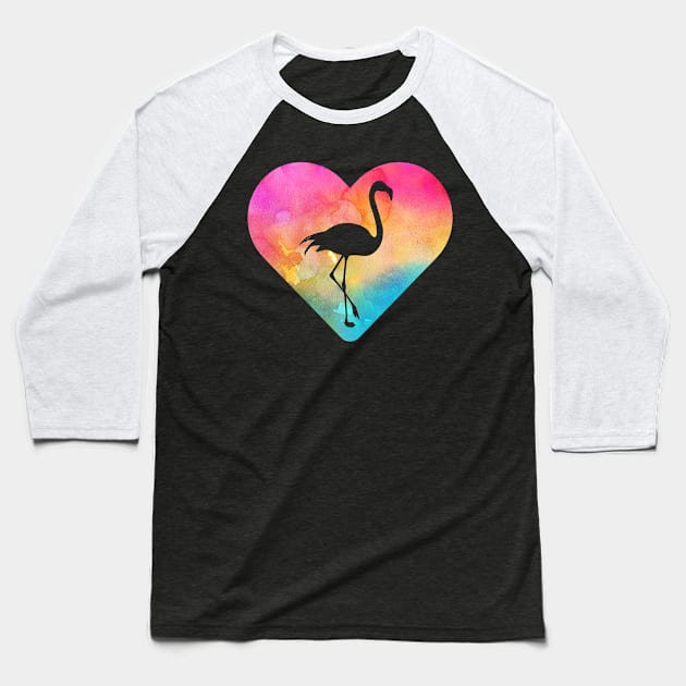 Flamingo Gift for Girls and Women Baseball T-Shirt by JKFDesigns